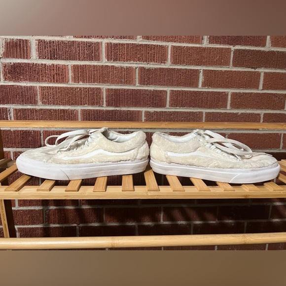 Cream colored fuzzy Vans! - Picture 7 of 10
